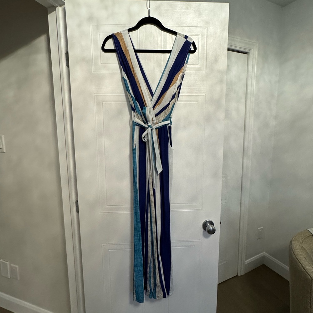 Flared Pants Stripped Jumpsuit